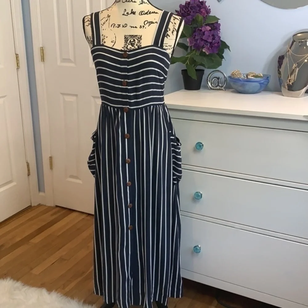 Seafolly Stripe Button Through  Dress NWT - Picture 6 of 8